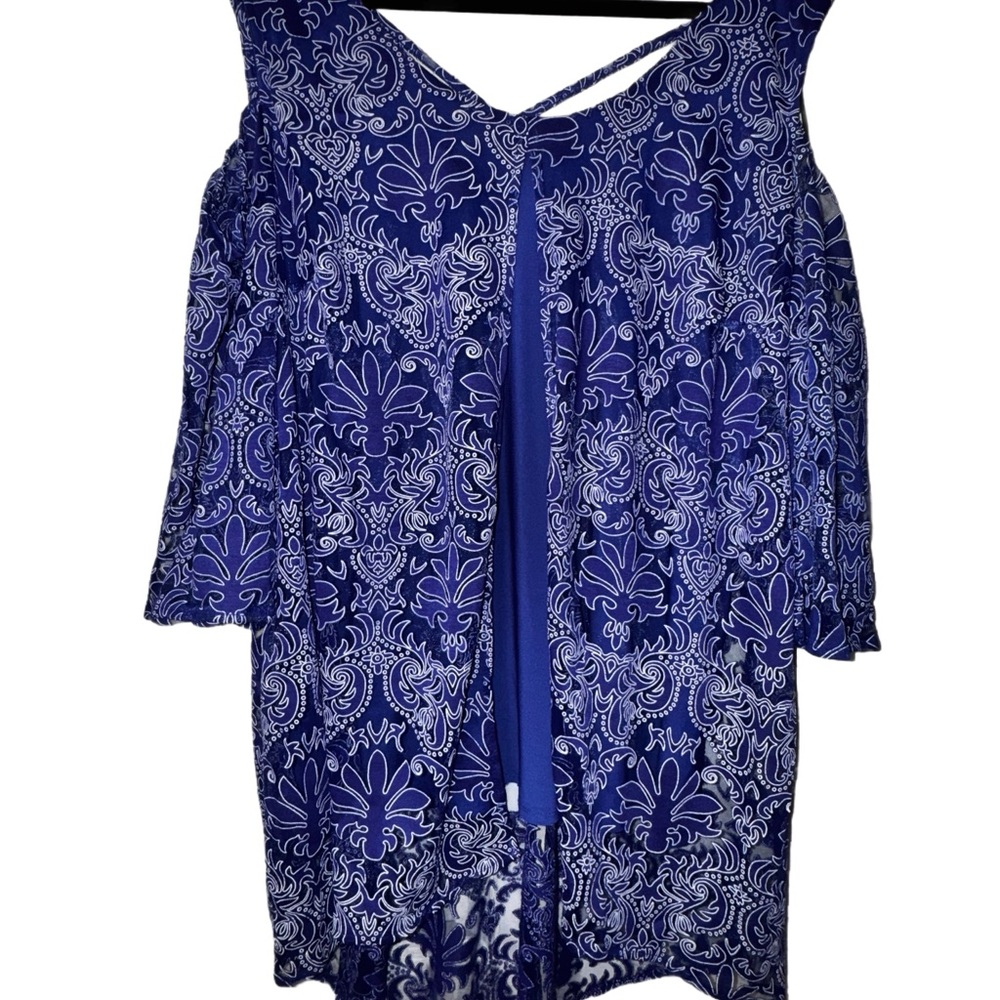 Blue Paisley Women's Top